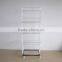 White Powder Coating Easy Assembling Basket Supermarket Storage Rack