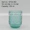 press glass drinkingware/Wine goblet,Hiball,DOF, sundae cup,pitcher in lake blue color with sunflower embossed patern