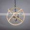 Top Quality American Village LED Lamp 220V Hemp Ropes Big Pendant Lamps