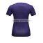 Factory directly wholesale sublimation gym fitness compression shirts promotional ladies training shirts customize design