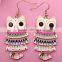 2016 Gold Plated New Design Simple Alloy Earring Jewelry , Women Fashion Cute Owl Pendant Earring/