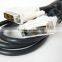 1.8M High quality Black DVI 18+1 Single link male to male cable with 2 Ferrit