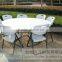 PE 160CM white round conference table/stainless steel bracket modern round meeting table with removable legs