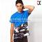 2015 Mens 100% Cotton Fashion Leisure T Shirt Short Sleeve Print T-shirts Men (JX15807)