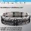 Noproblem D010 FDA germanium tourmaline stainless steel magnetic health charm fashion zircon bracelet