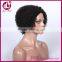 Glueless short full lace 100% human hair wig natural wig for black woman burmese afro curl hair wig