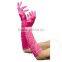 Made In China Full Finger Shoulder Length Satin Bridal Gloves