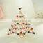 76*30mm Wholesale Popular Zinc Alloy Gold Plated Multi Color Crystal Christmas Tree Pin Brooch