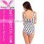 Backless Printed Custom Made One Piece Bathing Suit