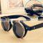 New Steampunk Goth Goggles Glasses Retro Flip Up Round Sunglasses Vintage Black