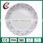  china supplier round cheap ceramic plate set, wholesale customized porcelain deep restaurant plate with logo and artwork