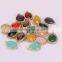 Mix Color Faceted Crystal Glass Connector Beads Drop shape with Pave Zircon Gem Charm For Making Jewelry