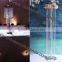 1.5M white iron metal wedding floral table top chandelier beaded stand for wedding centerpiece