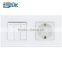 crystal glass electric socket with usb modular socket free matching