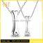 Cusotm design stainless steel jewelry couple blank dog tag pendant necklace wholesale