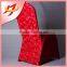 Hot sale banquet rosette purple wedding decorative chair covers