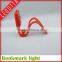 Plastic novelty design hot sale good quality power folding bookmark light