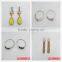 New design good looking fashion green stone chain tassel earring