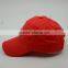 Cotton embroidery 6 panels baseball cap in red