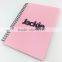 Custom logo print spiral notebook plastic PVC hard waterproof cover