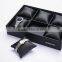 Chinese Factories Wholesale Leather 6 Trough Custom Luxury Watch Box, Black Beautiful Display Box