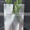 FO-9010 tapered square stainless steel plant pots
