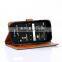 Nature oxford cloth leather card bumper/pocket cell phone case for Fujitsu