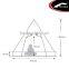 4 Person Waterproof Large Family Camping Luxury Glamping Bell Tent