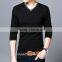 China factory V neck Blank Good Quality Long Sleeve Cotton Inner T Shirt In Bulk Sales