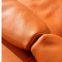 china  Furniture Brown Color Leather Sofa with Solid Wood Arms