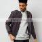 MGOO Pocket Sleeve High Shine Bomber Jacket Dark Grey 100%Polyester Thin Zip Up Autumn Coat