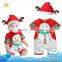 Custom children's boutique clothing christmas deer bedding outfit korean summer children boy clothing sets wth hat