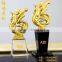 2017 New Design Gold plated Chanticleer Trophy Chanticleer Award for Business Gift