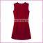 Wholesale Sleeveless Optional Color Yarn Dyed Cotton Fabric Vest Dress