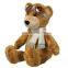 Brand Airline LOGO Custom Cute Stuffed Animal Soft Toy Plush Brown Aviator Pilot Teddy Bear