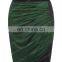 Grace Karin Stock Occident Womens High Stretch Splicing Pleated Hips-Wrapped Dark Green Short Pencil Skirt CL008929-1