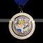 Super quality specialized circle logo debossed with color filled in American style medal