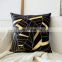 Gold Stamping Soft Soild Decorative Square Outdoor Indoor Throw Pillow Covers Set Cushion Case for Sofa