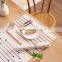 Kitchen accessories nordic design cotton weave table mat hand jacquard placemats for dining table