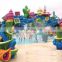 Popular Fiberglass  elephant slide toys for kids Swimming Pool