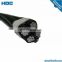 SIP standard GOST Quadruplex aerial bundled cable 4*16 25 35 50 AAC XLPE AAAC neutral messenger uninsulated self-supporting