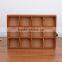 Custom made stained color compartment wooden crates