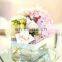Square plate round plate glass mirror candle stand beveled edge