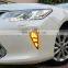 Carest 1Pair Car DRL For Toyota Camry 2015 2016 LED Daytime Running Light Fog Lamp with Dynamic yellow signal