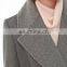 Europe Fashion Cashmere Long Coats Woman Wear Wool Blend Coat Wholesale Coat with Belt