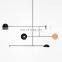 Nordic Minimalist Wrought Iron Molecular Chandelier Net Red Art Restaurant Geometric Line Creative Pendant Light