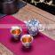 Gilt Silver Tea Set Household Kung Fu Silver Tea Cup Imitation Enamel Set