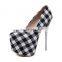 Ladies elegant design roman style wool platform pumps high heels sandals shoes made in Pakistan