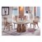 European elegant top solid wood base Marble  dinning tables glass table sets
