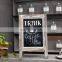 A-frame Chalkboard Menu 2-Sided Torched Wood A-Frame Chalkboard Sign Sidewalk Cafe Menu Sandwich Board